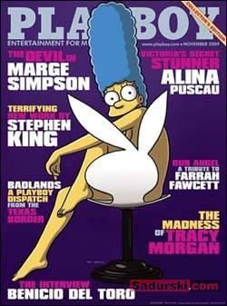 Playboy cover with Marge Simpson
