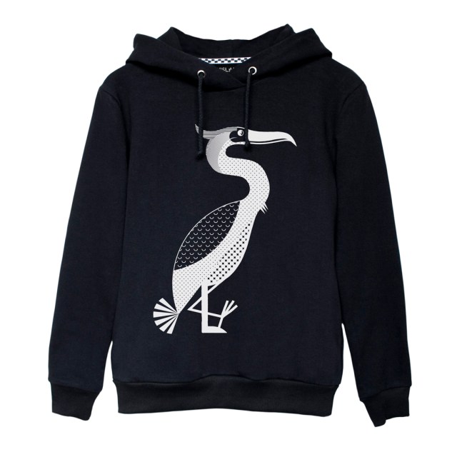 s WISŁAKI_bluza z kapturem czarna kormoran